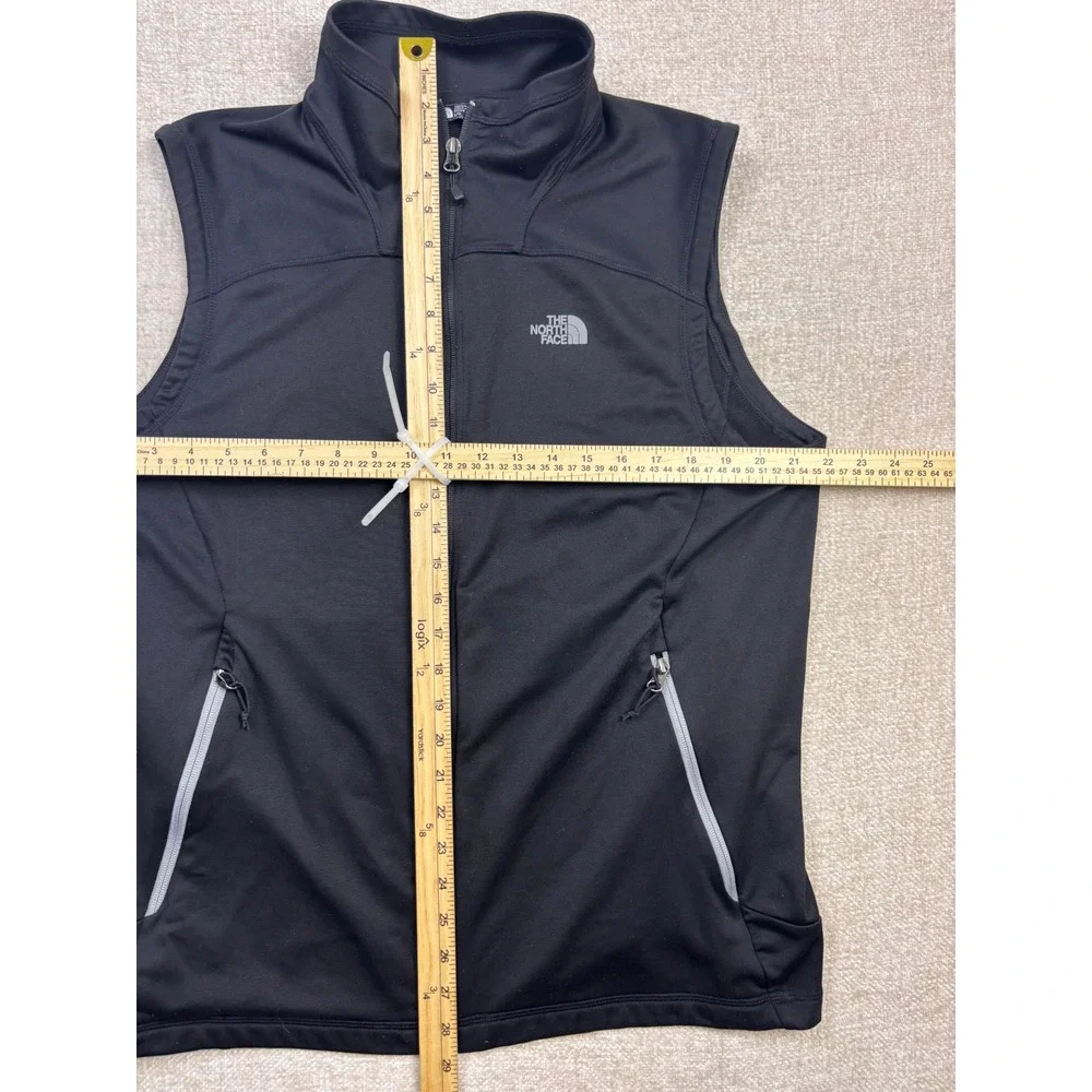 The North Face Mens Full Zip Softshell Vest Black Large Outdoor Activewear 2988